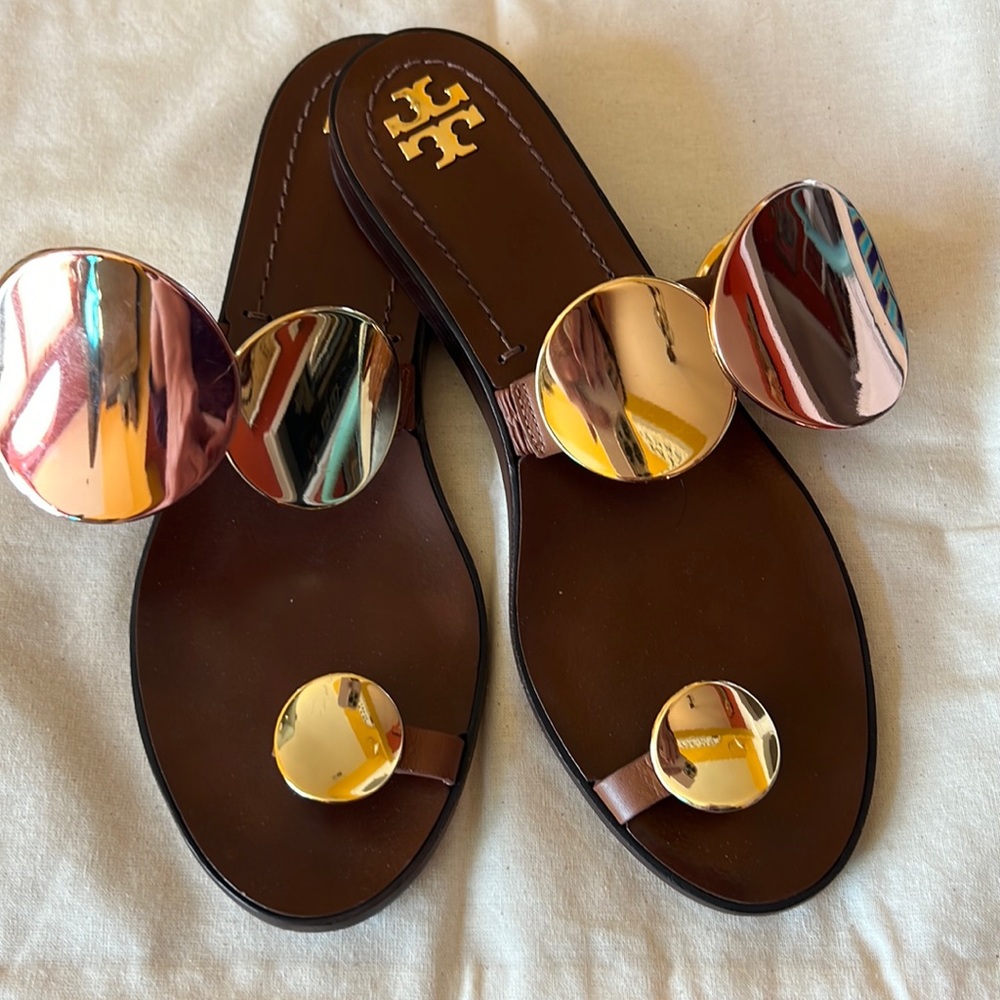 Tory Burch Patos Sandals-  great condition, worn twice